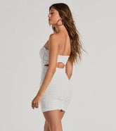 Chic Mesh Strapless Bodycon Mini Dress